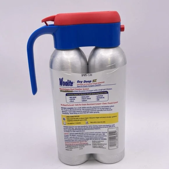 Woolite Oxy Deep 2X Spot & Stain Carpet Spray Cleaner 2 Powerful Cleaners 14oz - Picture 4 of 5